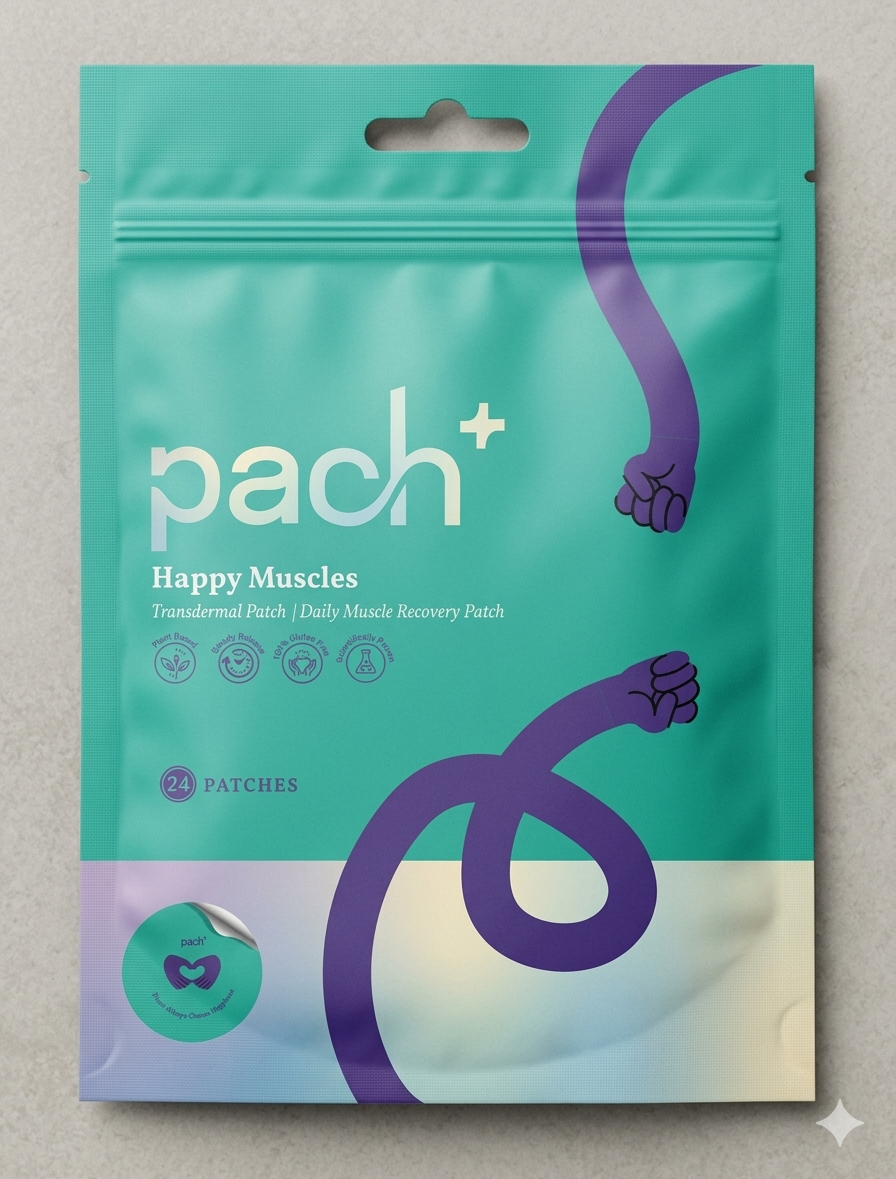 Happy Muscle+ | Improved Muscle Recovery & Growth Support Patches (24 Pcs)